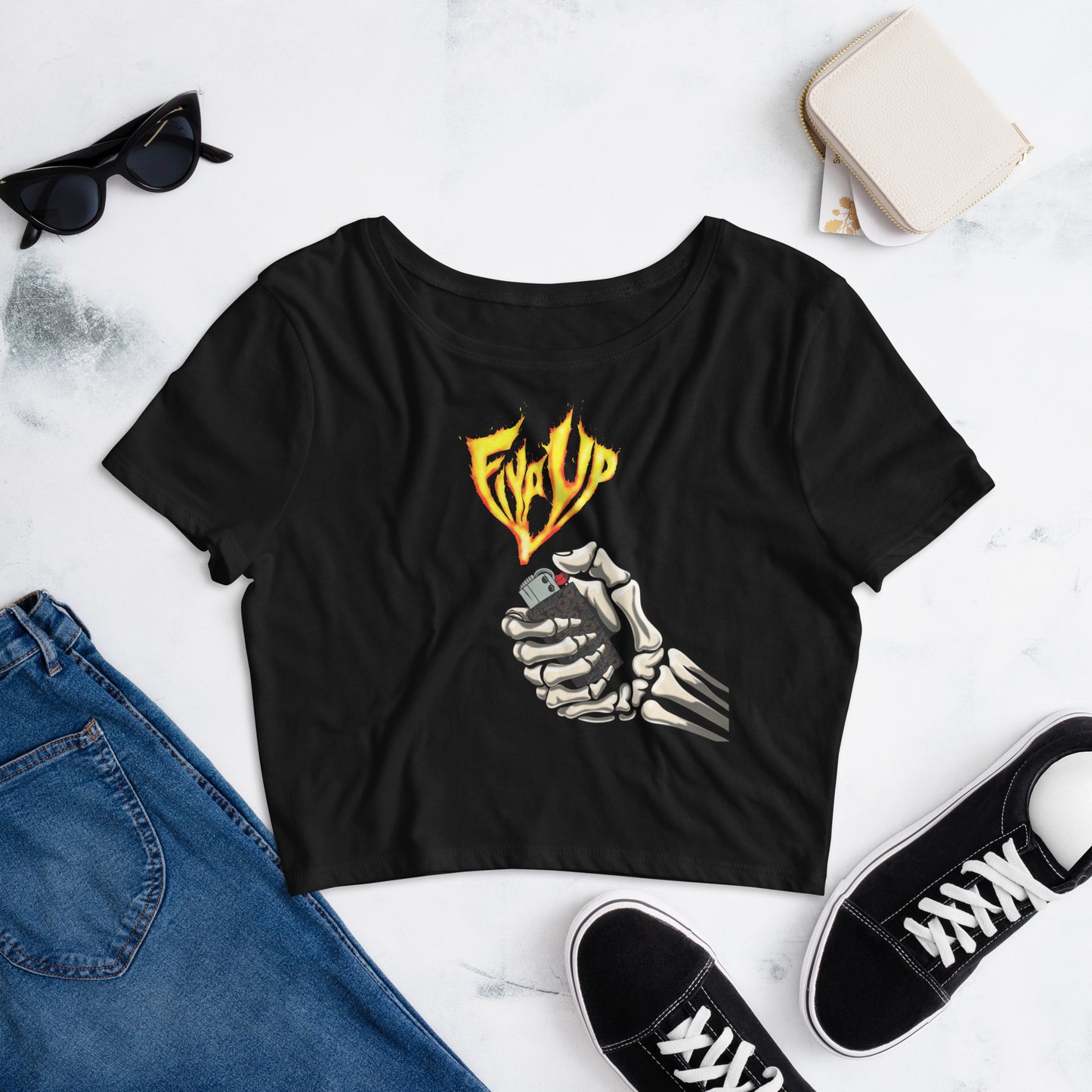 Fiya Up Cropped Tee