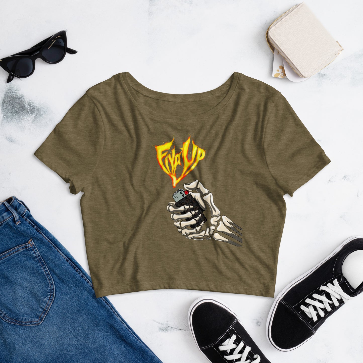 Fiya Up Cropped Tee