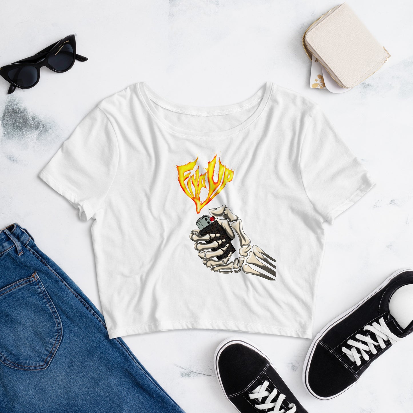 Fiya Up Cropped Tee