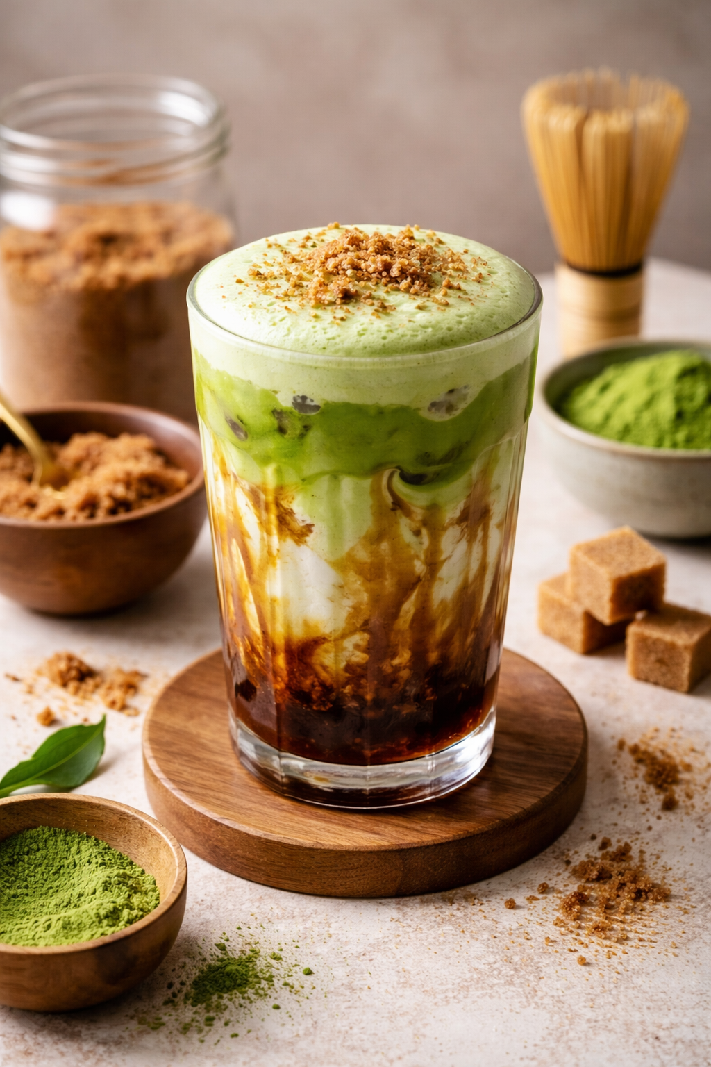 Brown Sugar Matcha Latte